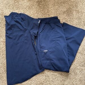Women's Navy Scrub Set